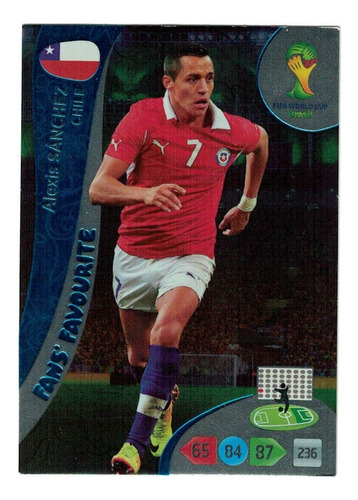 Carta Alexis Sanchez - Fans Favourite Mundial Brasil 2014