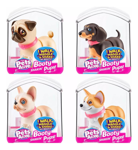 Mini Figura Perritos Zuru Pets Alive Booty Shakin Pups 