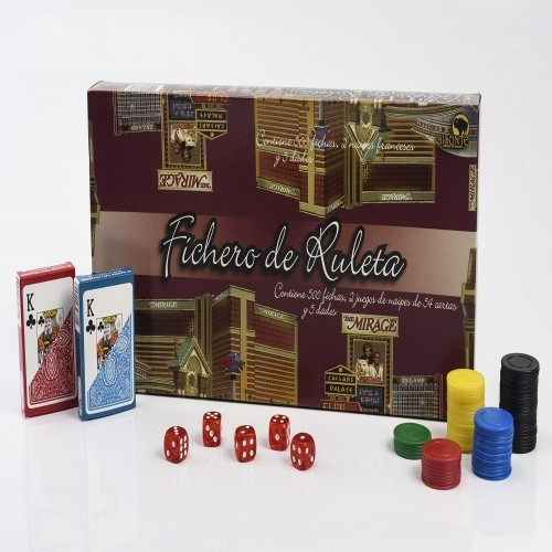 Fichero De Ruleta Profesional 500 Fichas 2 Naipes Y 5 Dados