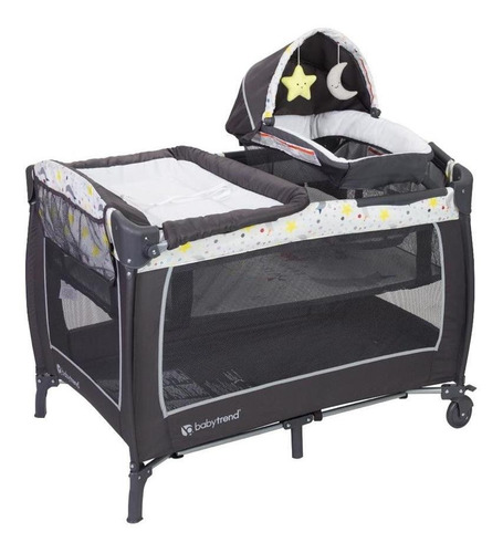 Imagen 4 de 6 de Baby Trend Corral Con Moises Modelo Luna Y Estrella