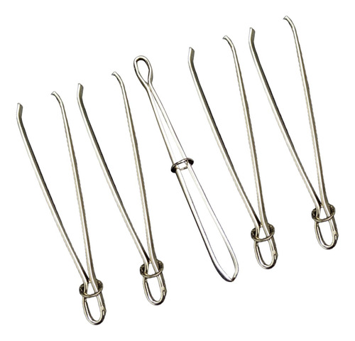 5 Pinzas Y Enhebrador De Cordón Elástico Bodkin De Metal,