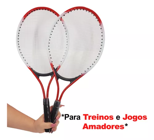 Kit Jogo De Tênis Infantil Amador Com 2 Raquetes Bolsa E Tubo 1