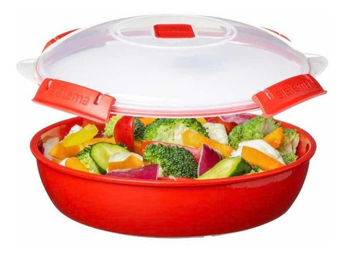 Plato Para Microondas Utensilio De Cocina Color Rojo