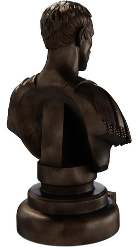 Estátua Busto Júlio César - Julius Roma Romano - Estatueta Cor Cor Cobre Antigo