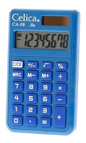 Calculadora Celica Ca-08-be De Bolsillo 8 Dígitos Azul /vc