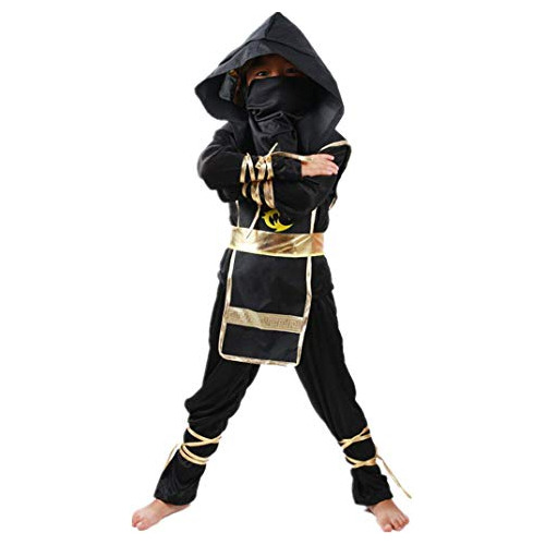 Niños Ninja Traje Rol Juego Disfraz De Halloween Cospl...