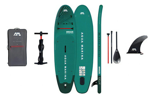 Tabla Stand Up Paddle Surf 3 Mts Aqua Marina Breeze Inflable Color Verde