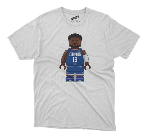 Remera Nba Paul George Clippers Lego Algodon Blanca