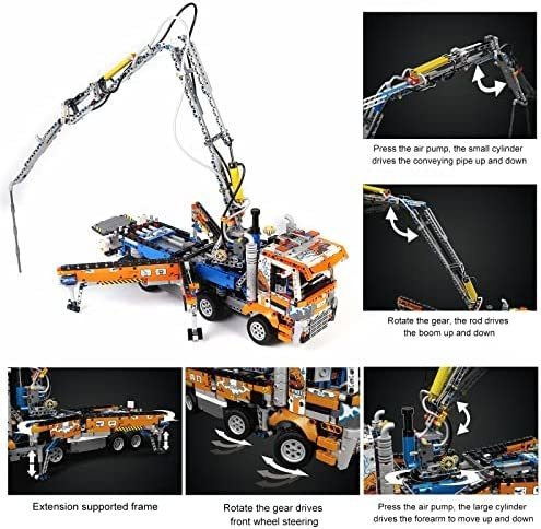 Mould King Concrete Pump Truck Building Set Para Niños A Par