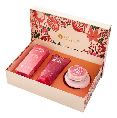 Kit Romã L'occitane (spray Perfumado, Esfoliante, Geléia)