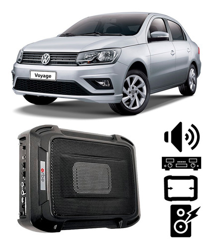 Caixa De Som Automotivo Vw Voyage G7 2017 A 2019 350w Rms