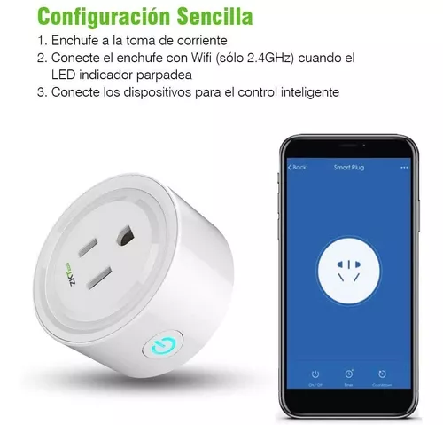  Enchufe inteligente Alexa, enchufe Wi-Fi de 2.4 G, funciona con  Alexa y Google Home, mini enchufe inteligente con control remoto por voz,  temporizador para compartir dispositivos (paquete de 2) : Herramientas