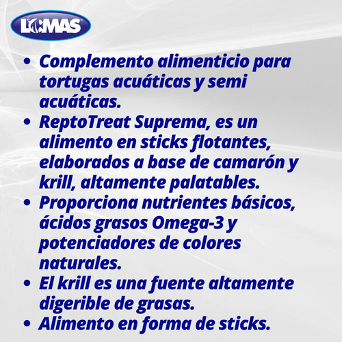 Complemento Alimenticio Para Tortuga Acuática Y Semiacuática