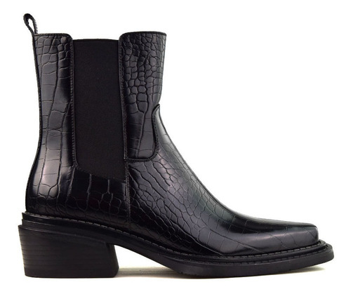 Bota Casual Taco Bajo Korium Croco 2.0