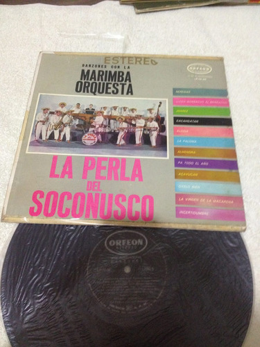 Marimba Perla Del Soconusco Disco De Vinil Original 