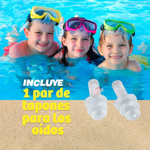 Imagen 5 de 9 de Set Snorkel Mascara + Tubo Respirador Buceo Infantil 10183