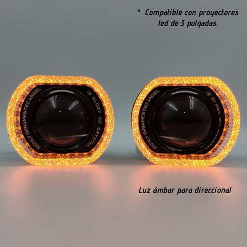 Ojo De Ángel 3 PuLG. Led Rgb En O P/proyector Lupa Csi8owrgb