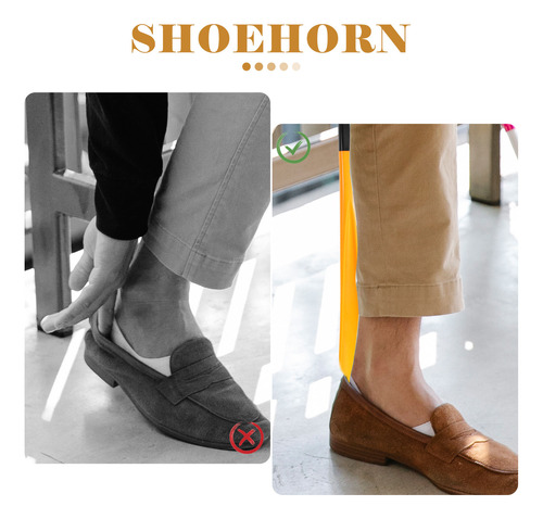 Cuerno De Zapato Portátil De Mango Largo, De Plástico, A