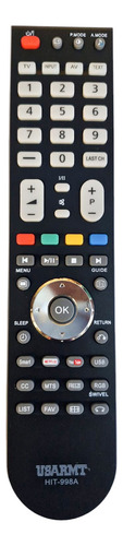 Control Remoto Televisión Tv Compatible Haier Premium Aplicaciones No Voz 4k Hd Negro