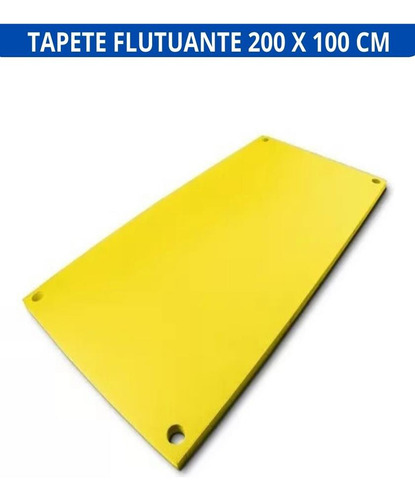 Tapete Flutuante Piscina 200x100cm Lazer Diversão Lago Praia Cor Tapete Flutuante Amarelo