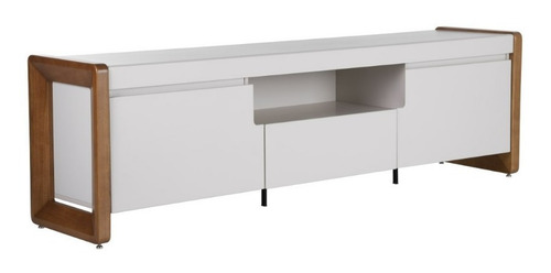 Moveis Mueble De Tv Mesa Rack Moderna Y Minimalista 180 Cm Color OFF WHITE MATTE/NATURAL