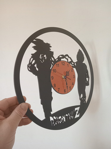 Reloj De Diseño De Dragon Ball Z Negro Naranja