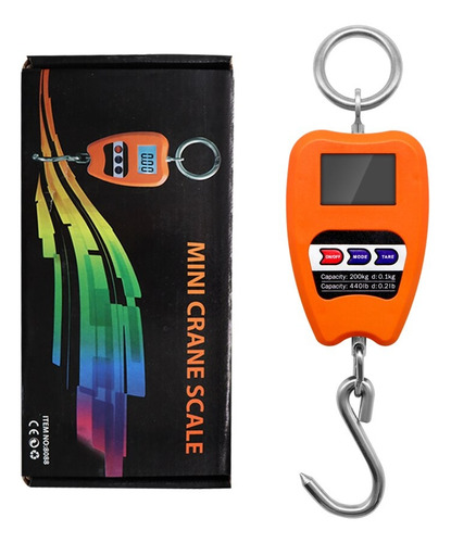 Balanza 200kg Bascula Dijital Pantalla Led + 2 Pilas Negro O Naranja Según Stock Disponible