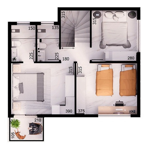 Imagem 3 de 4 de Excelente Casa De 98m² Divididos Em Dois Pavimentos - 25535