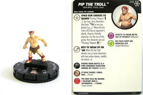 Heroclix Pip The Troll #008 Avengers Infinity