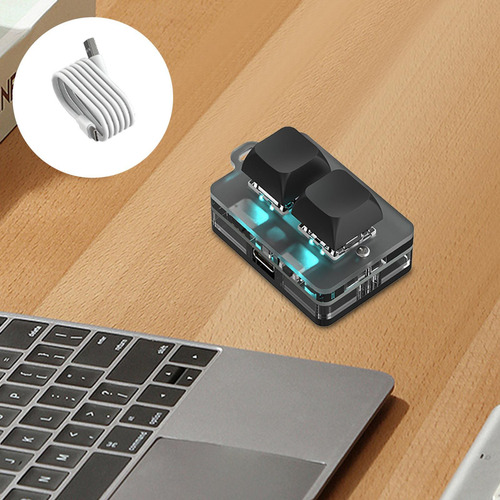 Red Switch Usb Mini 2 Teclado De Teclado Teclado Preto