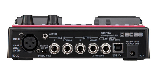 Imagen 3 de 3 de Pedal de efecto para instrumento de cuerda Boss RC Loop Station RC-30 rojo
