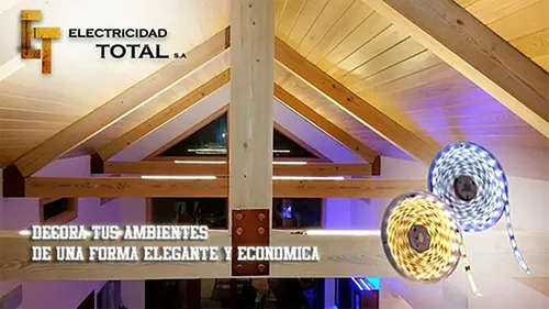 Imagen 4 de 10 de Tira Luces Led Autoadhesivas 5 Metros + Fuente Lista P/ Usar