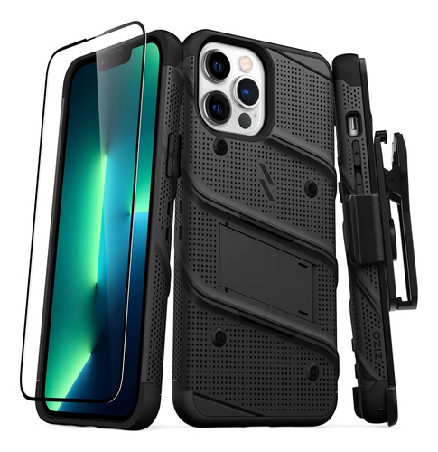 Funda Zizo Para iPhone 13 Pro Max-negro/negro