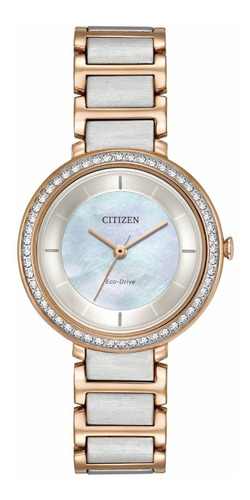 Citizen Silhouette Swarovski Two Tone Em0483-89d .. Dcmstore