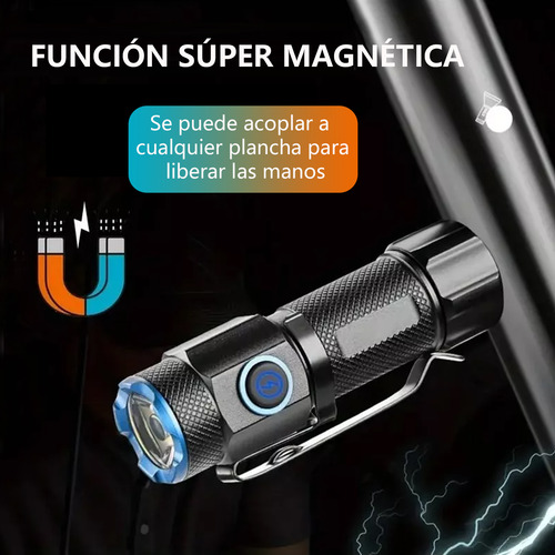 Mini Linterna Led Extremadamente Brillante Recargable 1500lm