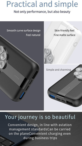 Imagen 8 de 10 de Power Bank Batería Inalámbrica Cargador Celulares Rapido Pro