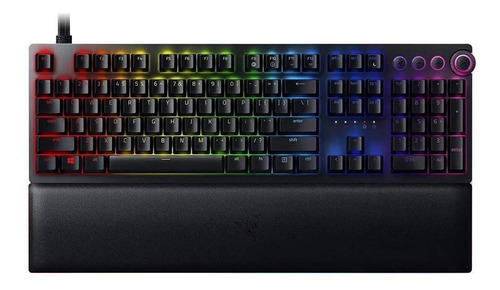 Teclado gamer Razer Huntsman V2 Analog QWERTY inglés US color negro con luz RGB