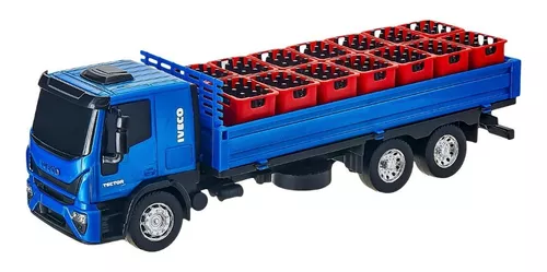 Brinquedo Caminhão Iveco Tector Dropside Cinza