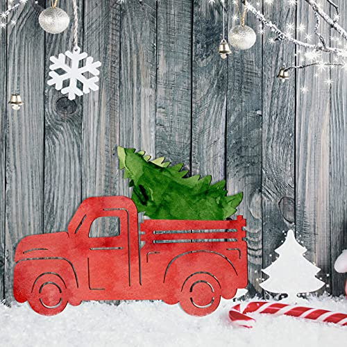 6 Piezas De 10 Pulgadas De Camión De Navidad, Rebanada...
