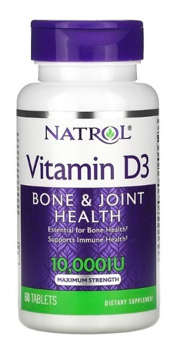 Natrol Vitamina D3 10,000iu 60 Tabs Sfn