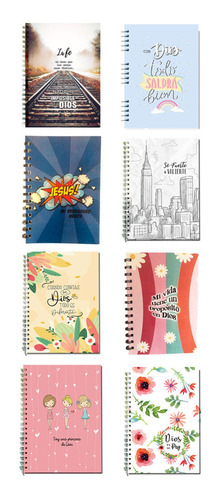 Pack Cuaderno Cristiano Mediano Tapa Flexible X 8