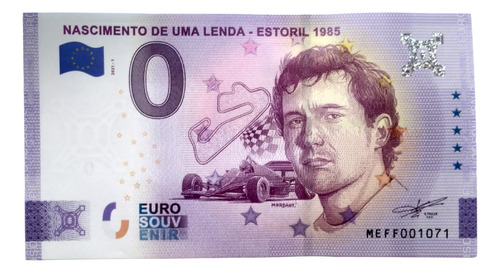 Billete 0 Euro Ayrton Senna Estoril 1985 Nacimiento Leyenda