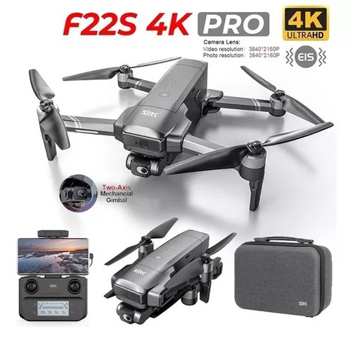 Drone SJRC SJRC Hobby F22s Pro S - detector de obstáculo com câmera 4K cinza 2.4GHz 1 bateria