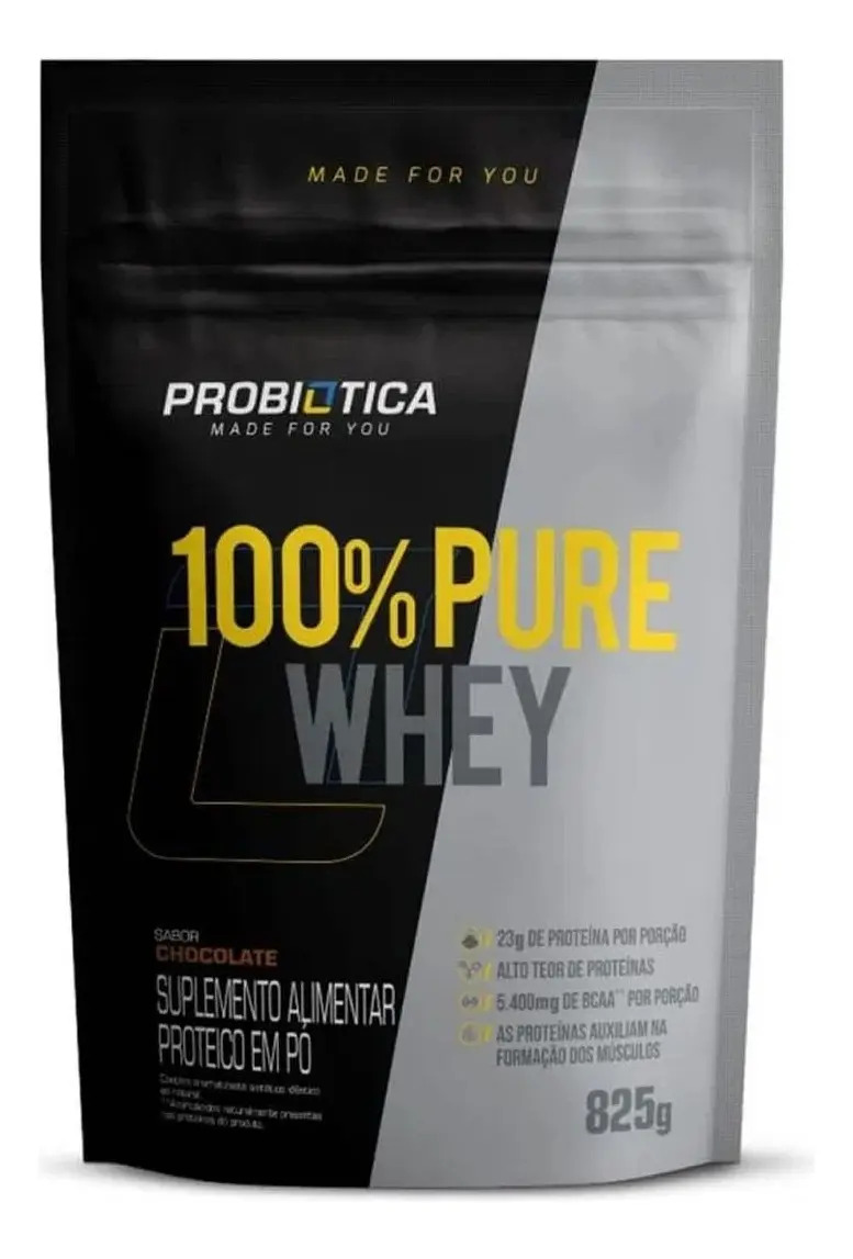 Suplemento em pó Probiótica 100% Pure Whey sabor chocolate 825g