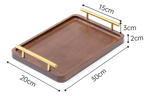 Bandeja Para Servir De Madera, Bandeja Para Mesa De 20x30cm