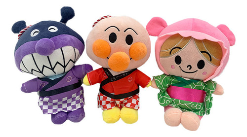 Juguetes De Peluche Anpanman Bread Superman Bacteria Boy, 3