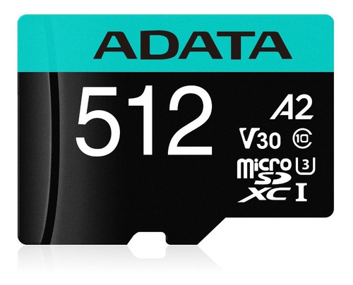 Imagen 2 de 2 de Memoria Micro Sd Adata 512gb Clase 10, U3, V30, A2, 3d, 4k