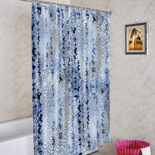 Batmerry Indigo Watercolor Fashion Decorative Shower Curtain