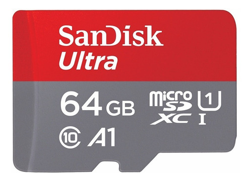 Tarjeta de memoria SanDisk SDSQUAR-064G-GN6MA  Ultra con adaptador SD 64GB