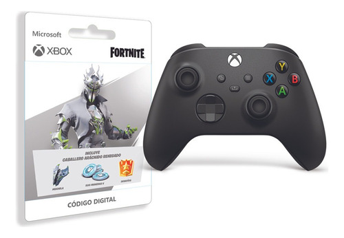 Joysticks Xbox Wireless Controller Negro + Tarjeta Fortnite